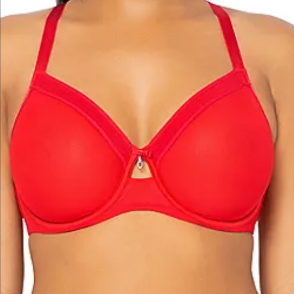 Curvy Couture 46H #1311 Sheer Mesh Full Coverage Unlined Underwire Bra